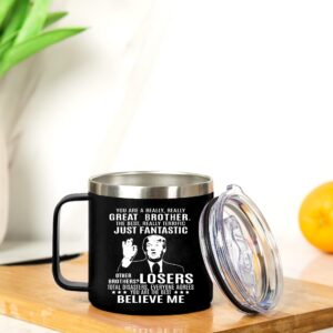 Edizzone Gifts for Brother -14Oz Cup - Brother Gifts - Best Brother Birthday Gift – Birthday Gifts for Brother - Gifts for Brother From Sister - Christmas Gifts for Brother