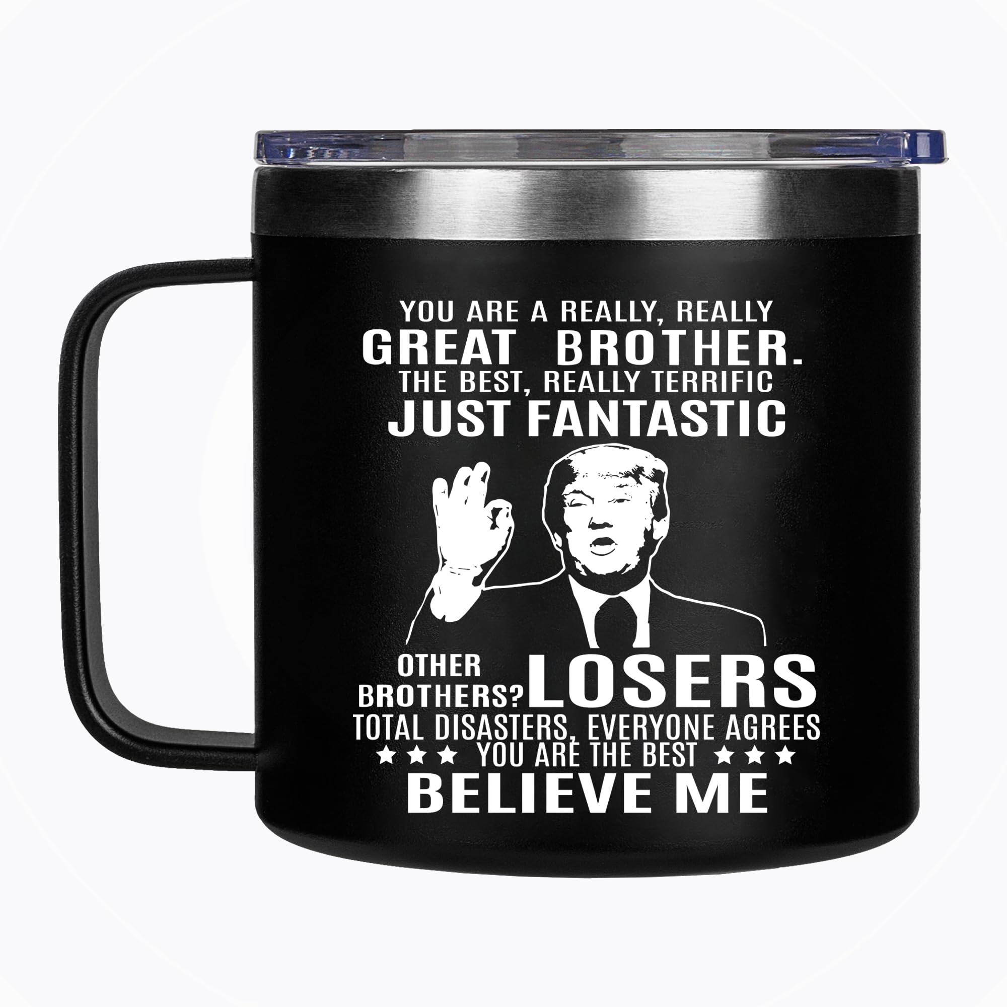 Edizzone Gifts for Brother -14Oz Cup - Brother Gifts - Best Brother Birthday Gift – Birthday Gifts for Brother - Gifts for Brother From Sister - Christmas Gifts for Brother