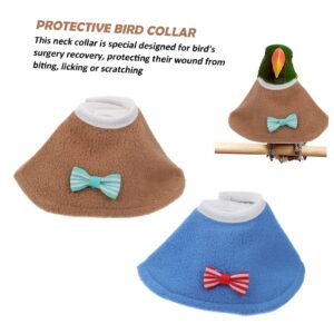 Beavorty 4 Pcs Collar Parrot Accessories -Pecking Neck Bird Neck Protector Parrot Neck Cone Puppy Healing Cone Puppy Cone Bird Neckbands Elizabeth Bird Parakeet Pet for Birds Felt Cloth