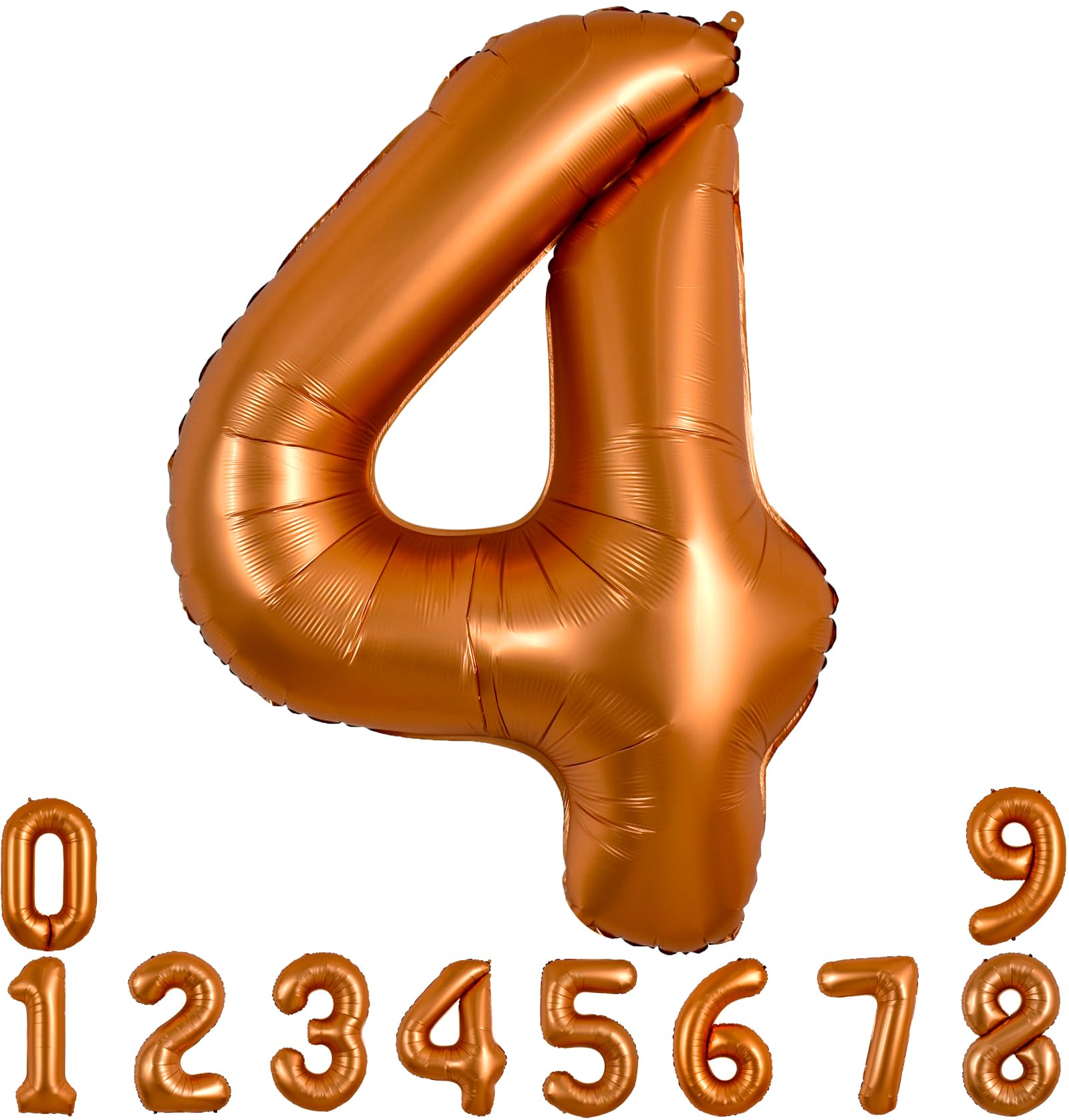 TONIFUL 40 Inch Orange Large Numbers Balloon 0-9 Birthday Party Decorations,Big Number 4 Foil Balloon Digital 4 for Birthday Party,Wedding, Bridal Shower,Engagement,Graduations,Anniversary,Baby Shower