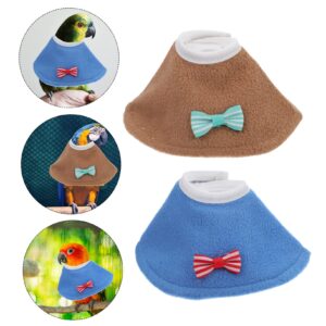 Beavorty 4 Pcs Collar Parrot Accessories -Pecking Neck Bird Neck Protector Parrot Neck Cone Puppy Healing Cone Puppy Cone Bird Neckbands Elizabeth Bird Parakeet Pet for Birds Felt Cloth