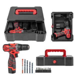 cordless power drill set, 16.8v electric drill driver kit, cordless power with battery and charger,3/8" keyless chuck, 2 variable speed, 2-variable speed power drill kit for father's day