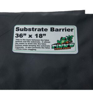 Terrarium Substrate Barrier, Essential Layer in a Bioactive Frog, Snake, or Lizard Habitat (36""x18""), Black