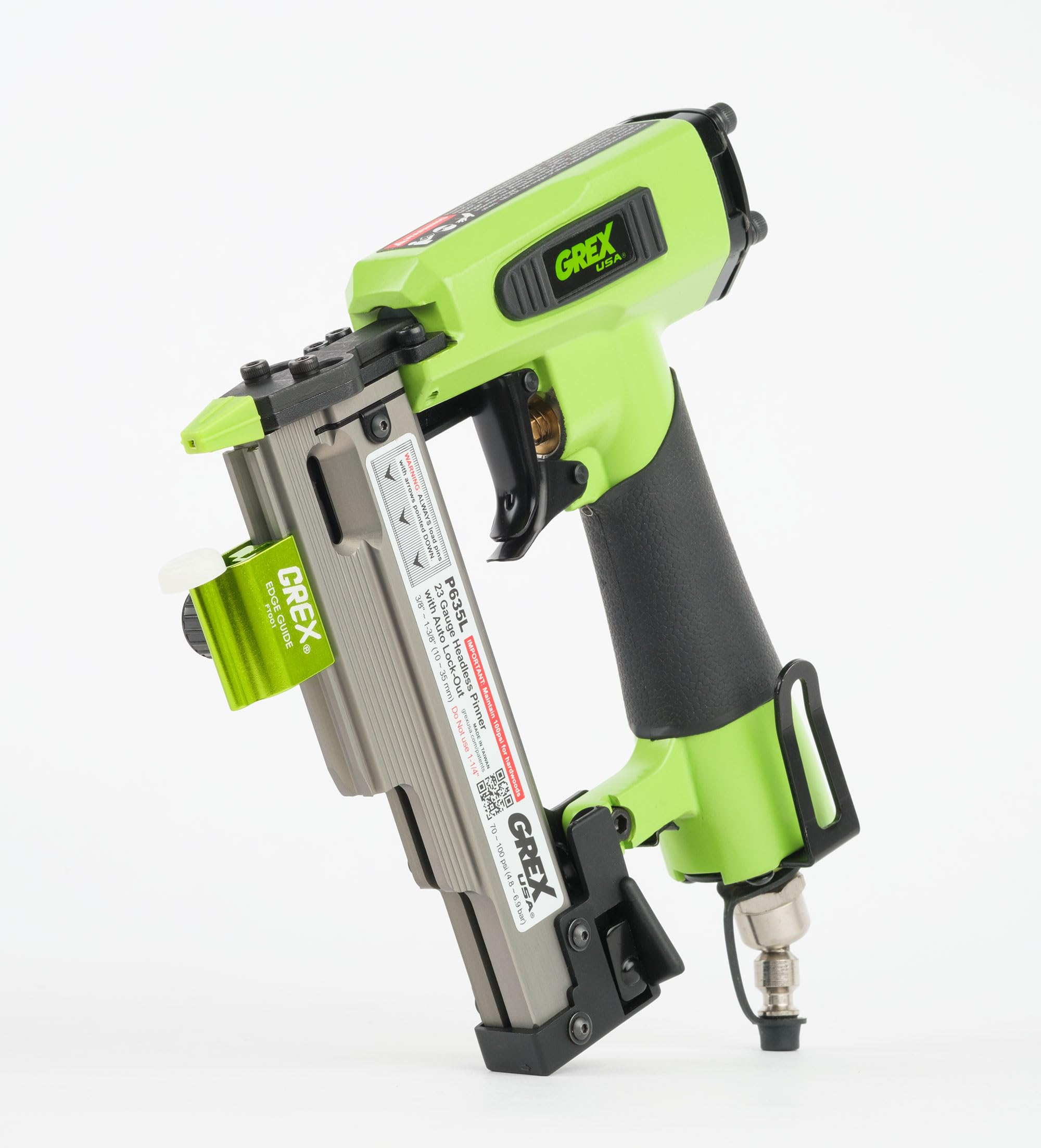 Grex P635L - 23 Ga Headless Pinner w/Auto Lock-Out & Edge Guide