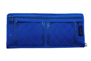 yazzii sewing machine feet organizer bag - sewing supply organizer - sewing accessories organizer with pockets royal blue