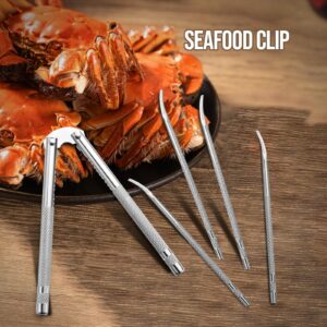 Drincarier Lobster Crackers and Picks Set, 10-Piece Crab Leg Cracker Tools - Stainless Steel Seafood Crackers & Forks Nut Cracker Set - Dishwasher Safe