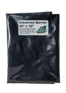 terrarium substrate barrier, essential layer in a bioactive frog, snake, or lizard habitat (36""x18""), black