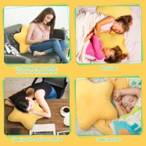 Spiareal 4 Pcs 15.7" Yellow Star Pillow Plush Stuffed Star Shaped Pillow Soft Cute Throw Pillows Plush Pillow for Bedroom Sofa Living Room Birthday Gift for Kids, Girls, Boys