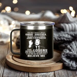 Edizzone Gifts for Brother -14Oz Cup - Brother Gifts - Best Brother Birthday Gift – Birthday Gifts for Brother - Gifts for Brother From Sister - Christmas Gifts for Brother