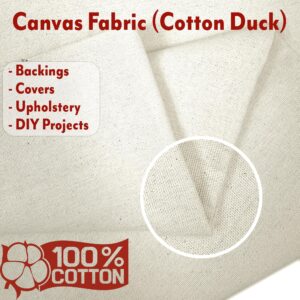 Barcelonetta | Canvas Fabric | Cotton Duck | Heavy | Natural 10oz | 62'' Wide | Arts & Crafts, Backings, Covers, Placemats (1 Yard)