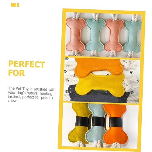 Housoutil 12 Pcs Teething Toys Interactive Chewing Toys for Puppies Dog Training Toys Soft Toy Puppy Teething Rings Pet Teething Toy Dog Dental Care Toys Plush Toy Pet Supplies Fabric Molar