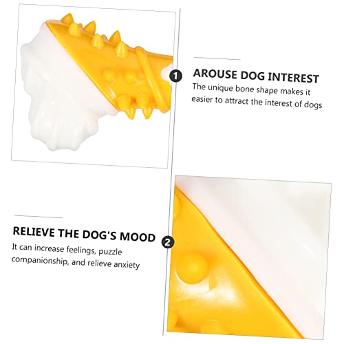 Beavorty 3pcs Pet Teething Toys Chew Toys for Puppies Dog Toys for Small Dogs Dog Teeth Cleaning Toy Bone Dental Chew Toy Teeth Training Dog Bone Puppy Bone Toy Pet Bone Toy Pet Molar Toy