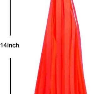 Rose red Pink and Orange Tassel Garland Banner Paper Tassels for Party Decorations,Pack of 15