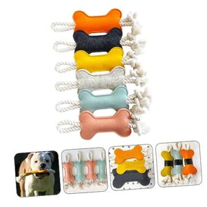 Housoutil 12 Pcs Teething Toys Interactive Chewing Toys for Puppies Dog Training Toys Soft Toy Puppy Teething Rings Pet Teething Toy Dog Dental Care Toys Plush Toy Pet Supplies Fabric Molar