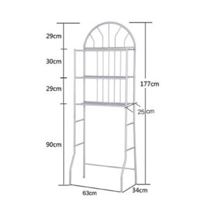 Over The Toilet Storage Rack, 3 Tier Bathroom Space Saver Above Toilet Shelf Rack, Free Standing Bathroom Organizers And Storage Over Toilet, Easy to Assemble, Fit Most Toilet, 24.8x13.4x69.7inch