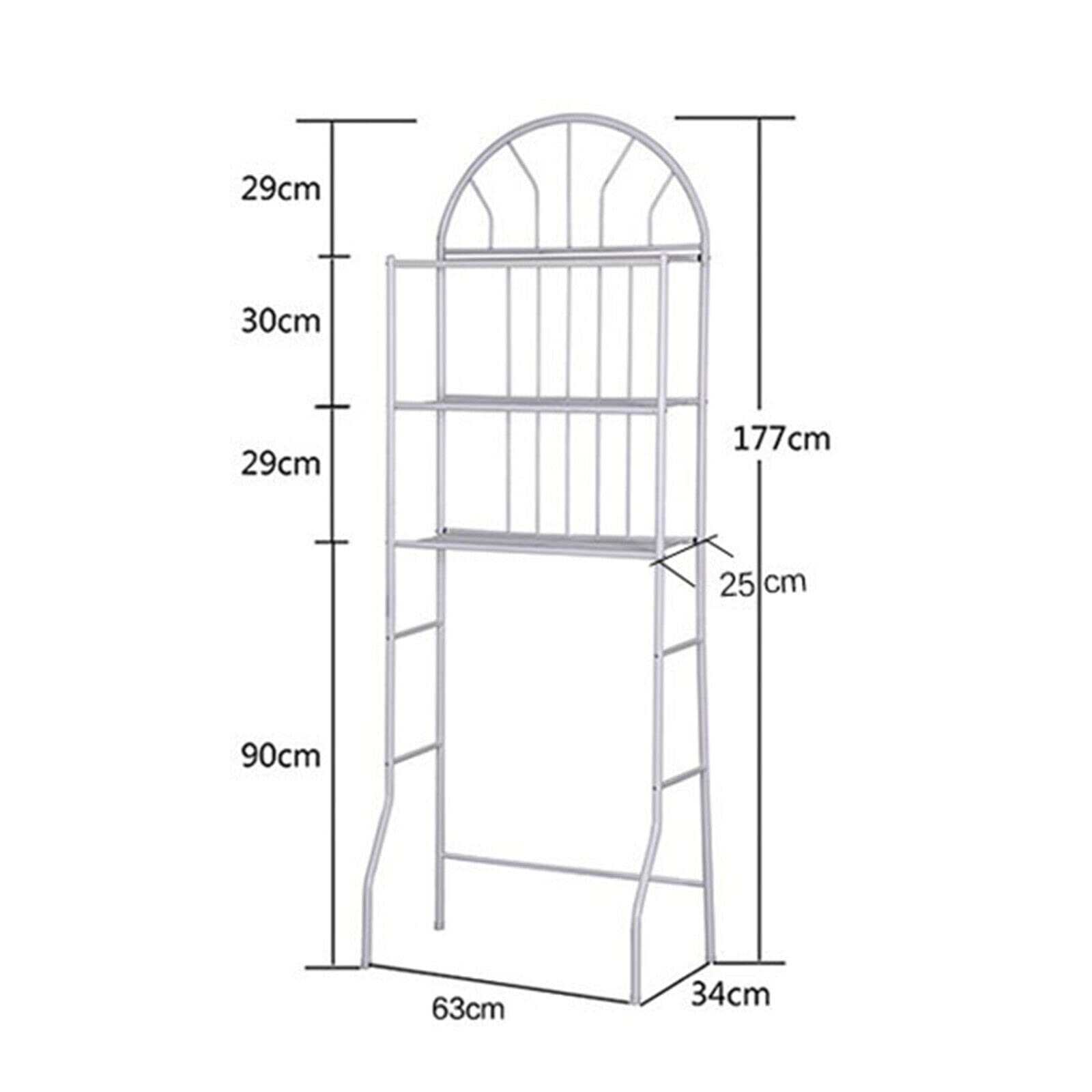 Over The Toilet Storage Rack, 3 Tier Bathroom Space Saver Above Toilet Shelf Rack, Free Standing Bathroom Organizers And Storage Over Toilet, Easy to Assemble, Fit Most Toilet, 24.8x13.4x69.7inch