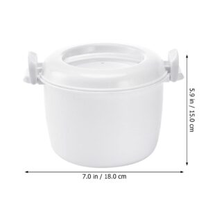 BESTOYARD Microwave Rice Cooker Mini Rice Cooker Portable Steamer Pasta Cooker Food Steamer Pot for Cooking Soup Rice Chicken S