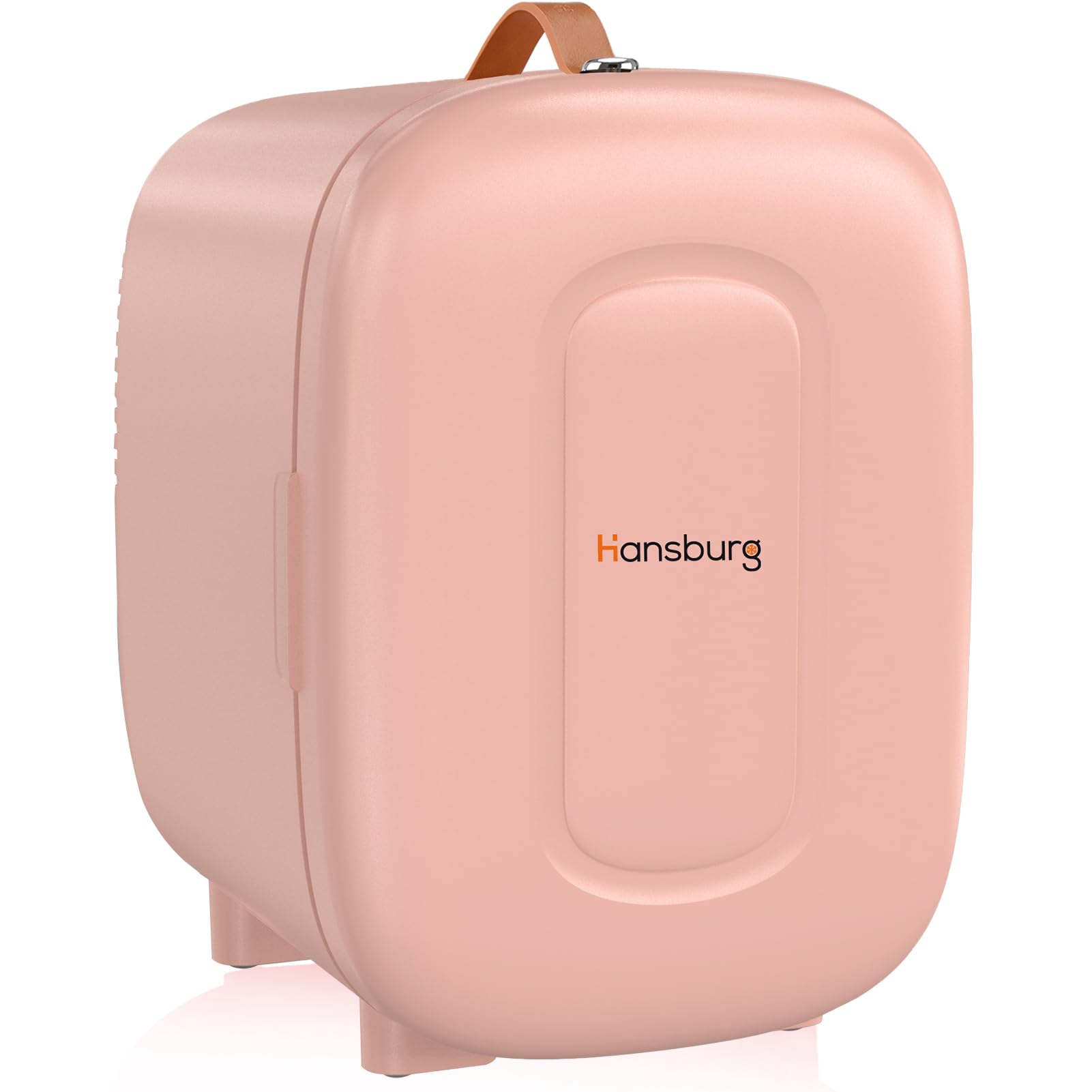 Hansburg Mini Fridge for Bedroom Skincare Cooler & Warmer Portable Small Refrigerator 4 Liter/6 can with 12v AC/DC/USB Option for Food, Drinks, Makeup, Dorm, Office and Car