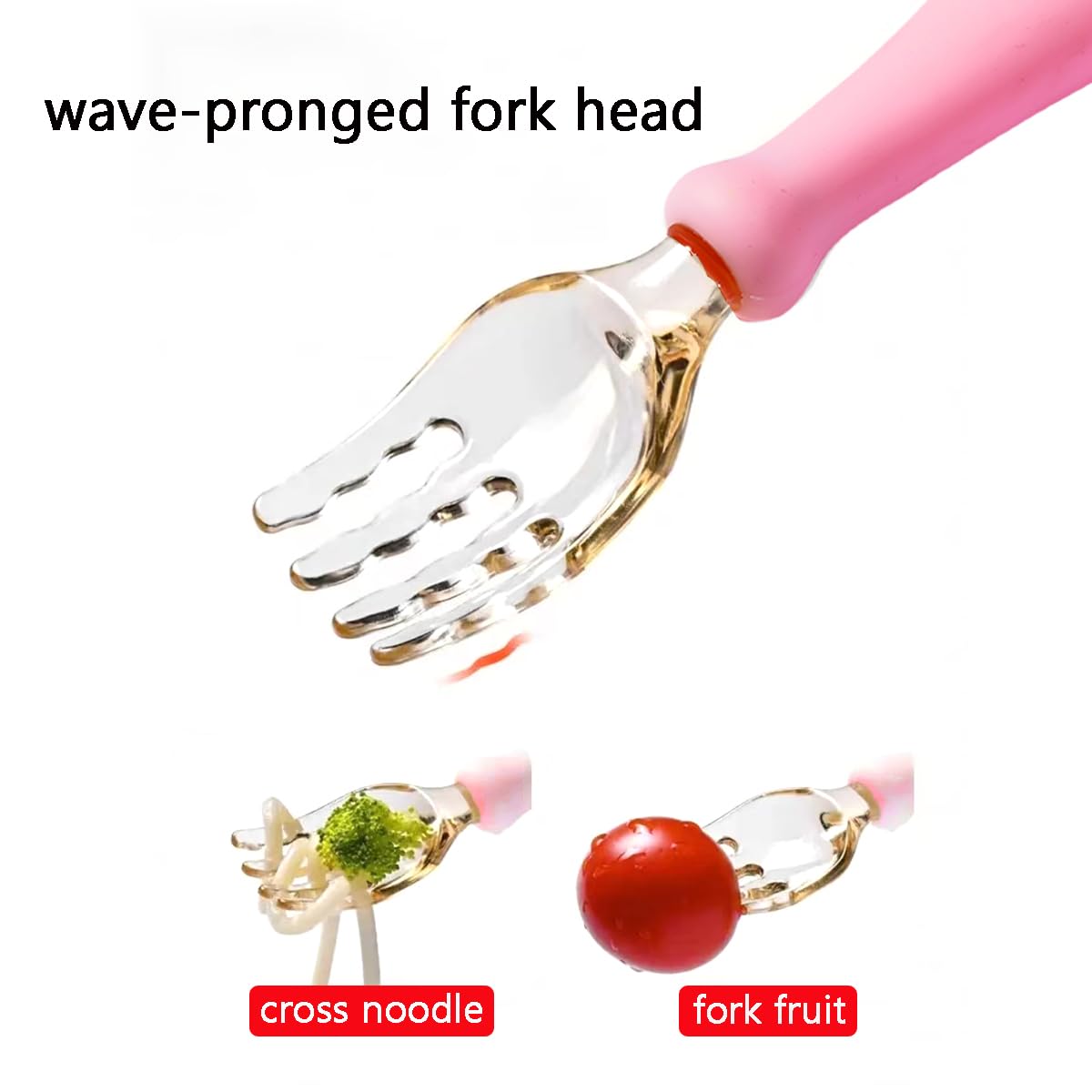 Oligey Toddler Bendy Feeding Spoon and Fork Set in Box for Baby Independent Dinning Learning in Any Angle,the Self Feeder Utensils Have Pliable Silicone Grip and Gum-Friendly PPSU Head for Child Snack