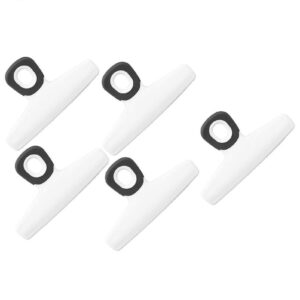 Large Clips, Set of 5 Large Clips, clips for chip bags, clips for dog food bags, clip for chip bags, clips for bread bags (5 units white)