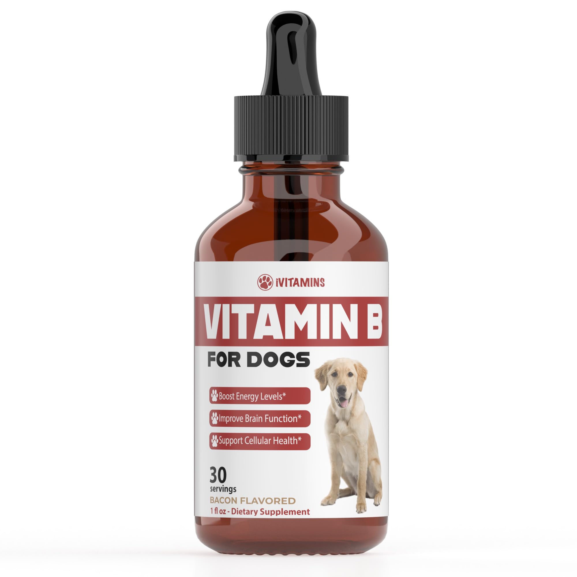 Vitamin B for Dogs | Vitamin B Complex for Dogs | Vitamin B12 for Dogs | Dog Vitamins | B12 Vitamins for Dogs | Vitamin B Dog Supplements | B Complex for Dogs | B12 for Dogs | Do1 fl oz: Bacon Flavor