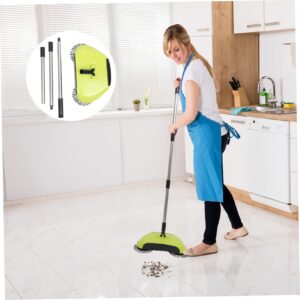 BUTIFULSIC 3 1 Push Sweeper Carpet Broom Push Broom Carpet Sweeper Manual Push Floor Sweeper Broom and Dustpan Lazy Vaccum Mop Hand Sweeper and Pan to Rotate Household Cleaning Machine