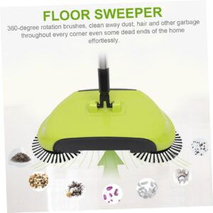 BUTIFULSIC 3 1 Push Sweeper Carpet Broom Push Broom Carpet Sweeper Manual Push Floor Sweeper Broom and Dustpan Lazy Vaccum Mop Hand Sweeper and Pan to Rotate Household Cleaning Machine