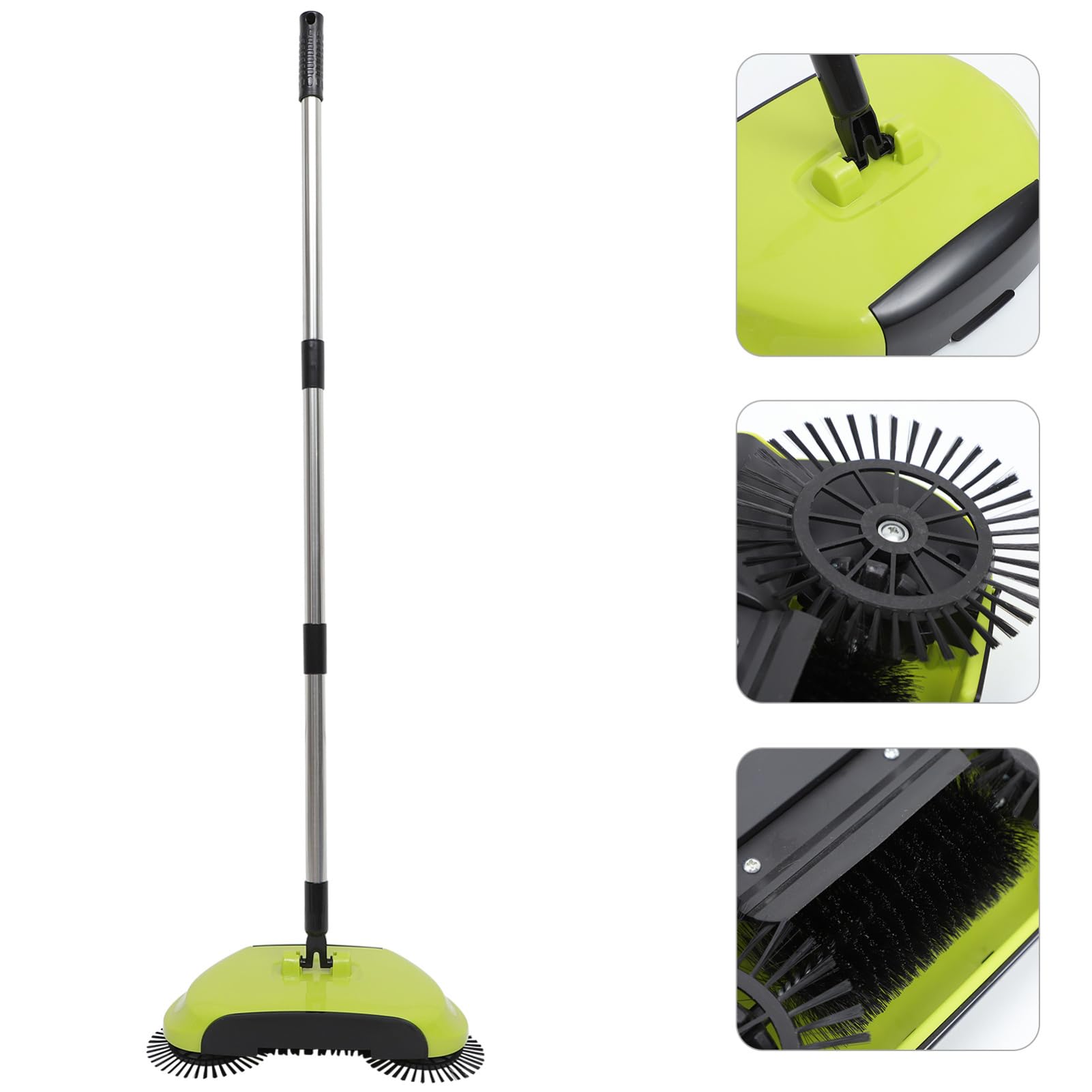 Ciieeo 3 1 Stainless Steel Handle Floor Cleaner Mop Multi-Function Cleaning Tool Lazy Broom Hand Sweeper and Pan - Mop Set Dustpan Sweep and Drag to Rotate