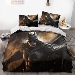 mattui kids boy 3d printed bat animal bedding soft microfiber quilt sheet set, double teen bedroom decor 1 duvet cover 2 pillow cases (1,twin 68x86in + 20x30in)