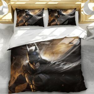 MattUi Kids Boy 3D Printed Bat Animal Bedding Soft Microfiber Quilt Sheet Set, Double Teen Bedroom Decor 1 Duvet Cover 2 Pillow Cases (1,Twin 68x86in + 20x30in)