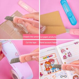 4PCS Utility Knife Box Cutters, Retractable Letter Opener,Automatic Rebound Sharp Cartons Cutter Mine Cardboard Cutter Razor Knife