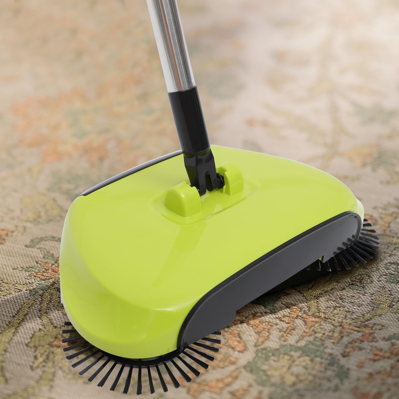 MUCKLILY Cleaning Sweeper 3 1 Hand Sweeper and Pan Cleaning Stick to Rotate - Push Cleaning Mop