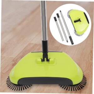 BUTIFULSIC 3 1 Push Sweeper Carpet Broom Push Broom Carpet Sweeper Manual Push Floor Sweeper Broom and Dustpan Lazy Vaccum Mop Hand Sweeper and Pan to Rotate Household Cleaning Machine