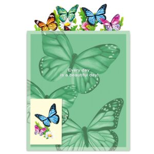 Airpark Pop Up Flower Cards, Daisies and Butterflies, 12inch Paper Flowers Bouquet 3D Popup Greeting Cards with Blank Note Card and Envelope for Christmas, Birthday Gifts for Women Kids,Holiday