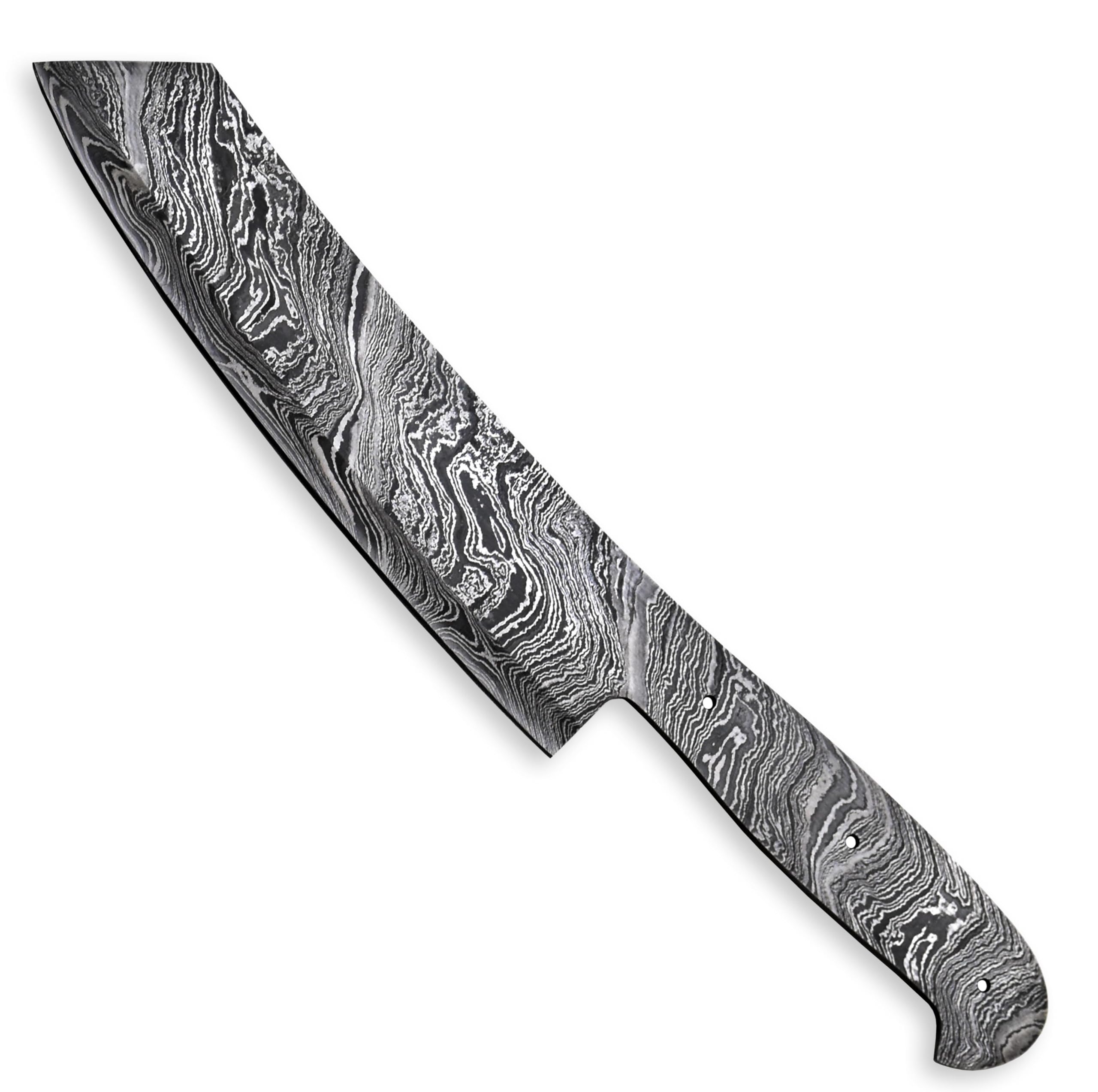 Hercules Knives Custom Hand Forged Damascus Steel Blank Blade Chef Knife - Kitchen Knife Damascus Billet Bar Handmade Knife Making Supply