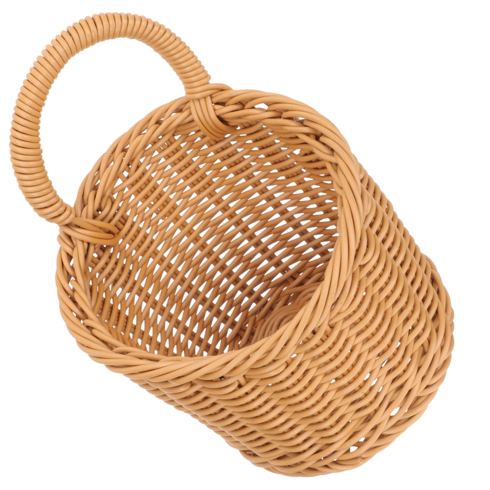 Ciieeo 3pcs Storage Basket Wall Basket Decor Willow Basket Japanese Decor Wicker Wall Baskets Straw Basket Teardrop Wall Basket Woven Easter Basket Plastic Rattan Basket Key