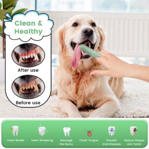 Dog Toothbrush, 4 Pack Dog Tooth Brush, 360° Cleaning Finger Toothbrush for Dogs, Food Grade Silicone Dog Finger Toothbrush Fits Most Fingers, Toothbrush for Dogs & Cats Dental Care