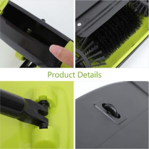 MUCKLILY Cleaning Sweeper 3 1 Hand Sweeper and Pan Cleaning Stick to Rotate - Push Cleaning Mop