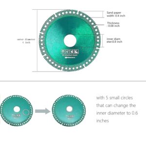 Indestructible Disc for Grinder, Upgraded Angle Grinder Cutting Disc, Ultra-Thin Saw Blade Diamond Cutting Wheels, Cutter Saw for Glass Wood Stone Metal Ceramic Tile Inner Hole 20mm (5Pcs)