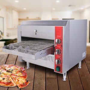 EASYROSE CPO10A 1700W 120V 60HZ Countertop Pizza Commercial Conveyor Oven with 10.5″ Belt (Plug:5-15P)