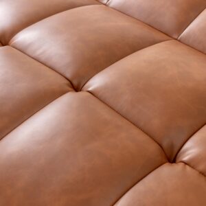 Futon Sofa Bed, Comfortable Futon Sofa Couch, Memory Foam Convertible Loveseat Sofa Bed, Split Back & Seat, Brown