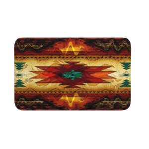 Qchaor 20x31.5in Native American Southwestern Navajo Art Keep Warm Non Slip Modern Area Rugs Bathroom Rugs Outdoor Rugs Doormats Room Decor Rugs for Living Room Playing Room Kitchen Rugs