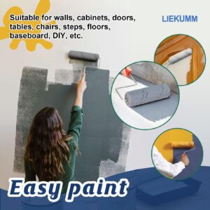 LIEKUMM Microfiber Paint Roller 6 Inch, High Density Microfiber Roller Covers Refills, House Painting Supplies, Suitable for House Painting DIY Craft Wall Repair, Pack of 20