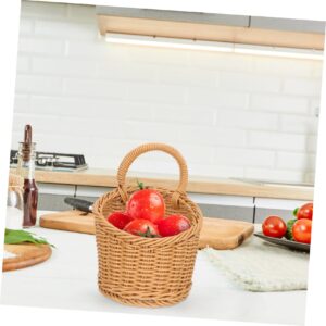 Ciieeo 3pcs Storage Basket Wall Basket Decor Willow Basket Japanese Decor Wicker Wall Baskets Straw Basket Teardrop Wall Basket Woven Easter Basket Plastic Rattan Basket Key