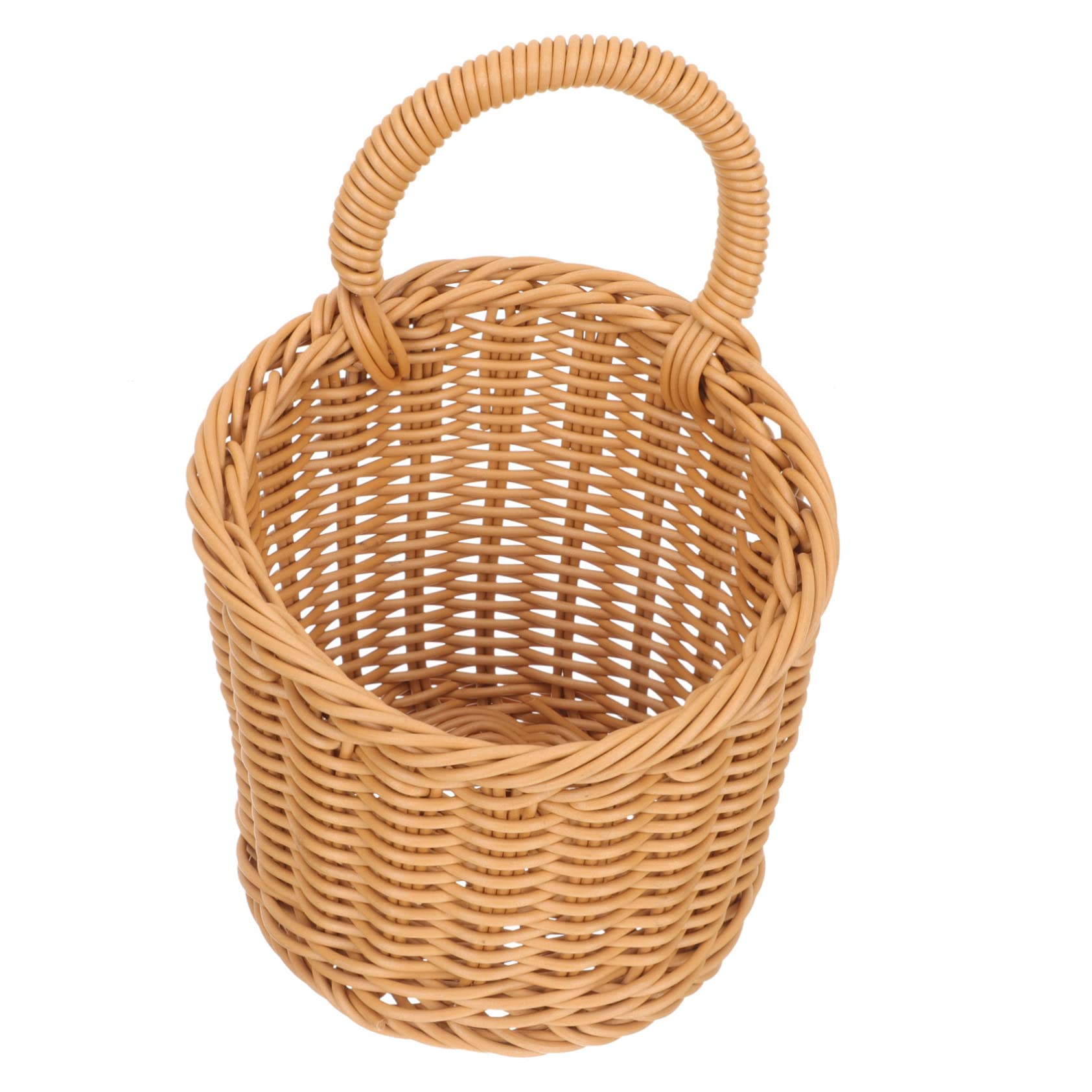 Ciieeo 3pcs Storage Basket Wall Basket Decor Willow Basket Japanese Decor Wicker Wall Baskets Straw Basket Teardrop Wall Basket Woven Easter Basket Plastic Rattan Basket Key