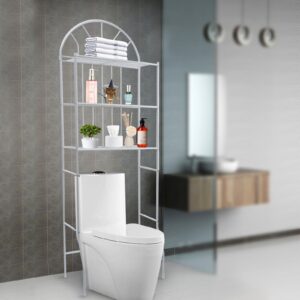 Over The Toilet Storage Rack, 3 Tier Bathroom Space Saver Above Toilet Shelf Rack, Free Standing Bathroom Organizers And Storage Over Toilet, Easy to Assemble, Fit Most Toilet, 24.8x13.4x69.7inch