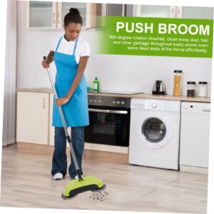 BUTIFULSIC 3 1 Push Sweeper Carpet Broom Push Broom Carpet Sweeper Manual Push Floor Sweeper Broom and Dustpan Lazy Vaccum Mop Hand Sweeper and Pan to Rotate Household Cleaning Machine