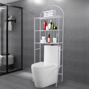 Over The Toilet Storage Rack, 3 Tier Bathroom Space Saver Above Toilet Shelf Rack, Free Standing Bathroom Organizers And Storage Over Toilet, Easy to Assemble, Fit Most Toilet, 24.8x13.4x69.7inch