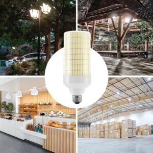 RIUVAO 800W Equivalent LED Corn Bulb, Led Corn Light Bulbs 12000 Lumen 5000K Daylight White Led Bulb,E26/E39 Medium Mogul Base,2-Pack 80W Large Area Light Bulbs for Outdoor Indoor Garage Warehouse…