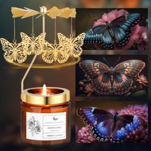 Unique Birthday Gifts for Women,Valentines Day Candles Gifts for Women,Rotatable Scented Candle Gift for Anniversary,Mothers Day Gifts from Daughter Son Sister (Butterfly)